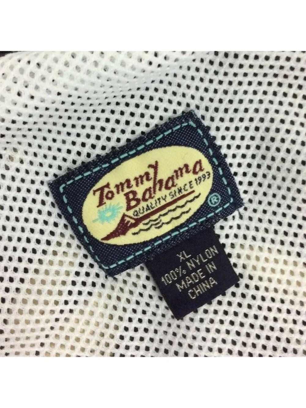 Tommy Bahama Mens Swim Trunks Size XL Gray Palm Fronds Tropical Drawstring Waist